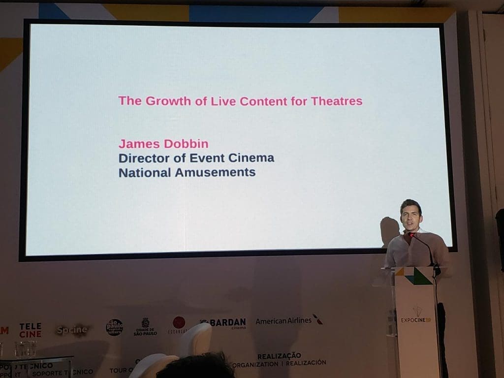 James Dobbin fala sobre eventos ao vivo em salas de cinema durante a EXPOCINE 2019